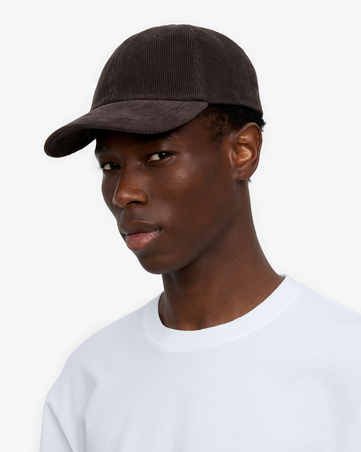 Men's Organic Cotton Corduroy Cap in Coffee Brown – view 2