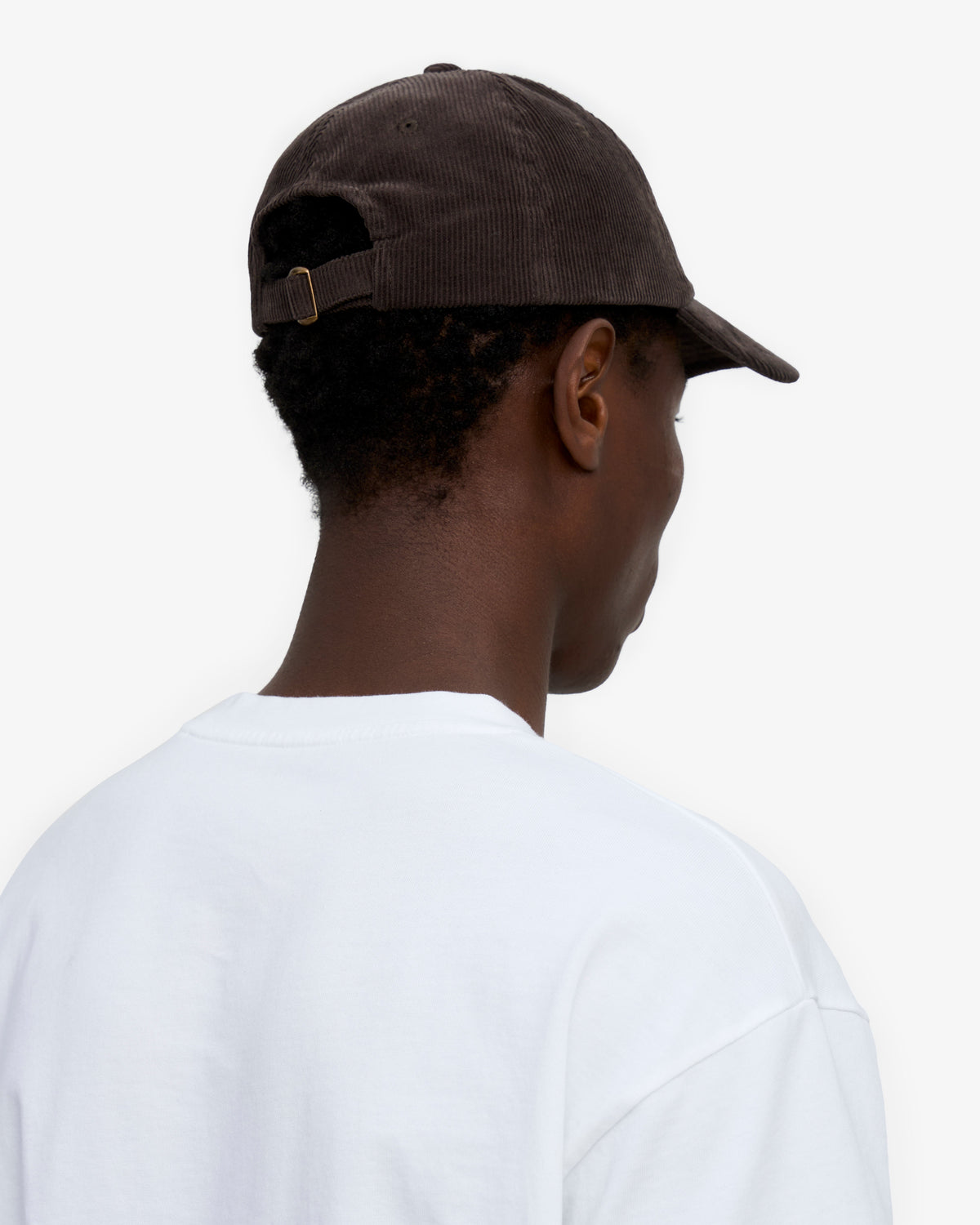 Men's Organic Cotton Corduroy Cap in Coffee Brown – view 3