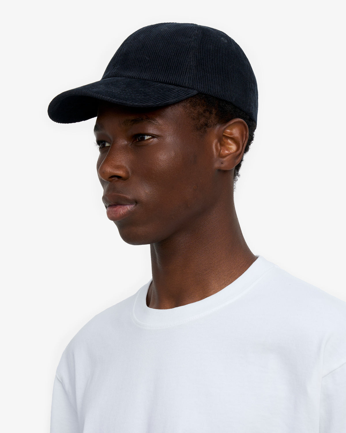 Men's Organic Cotton Corduroy Cap in Navy Blue – view 2