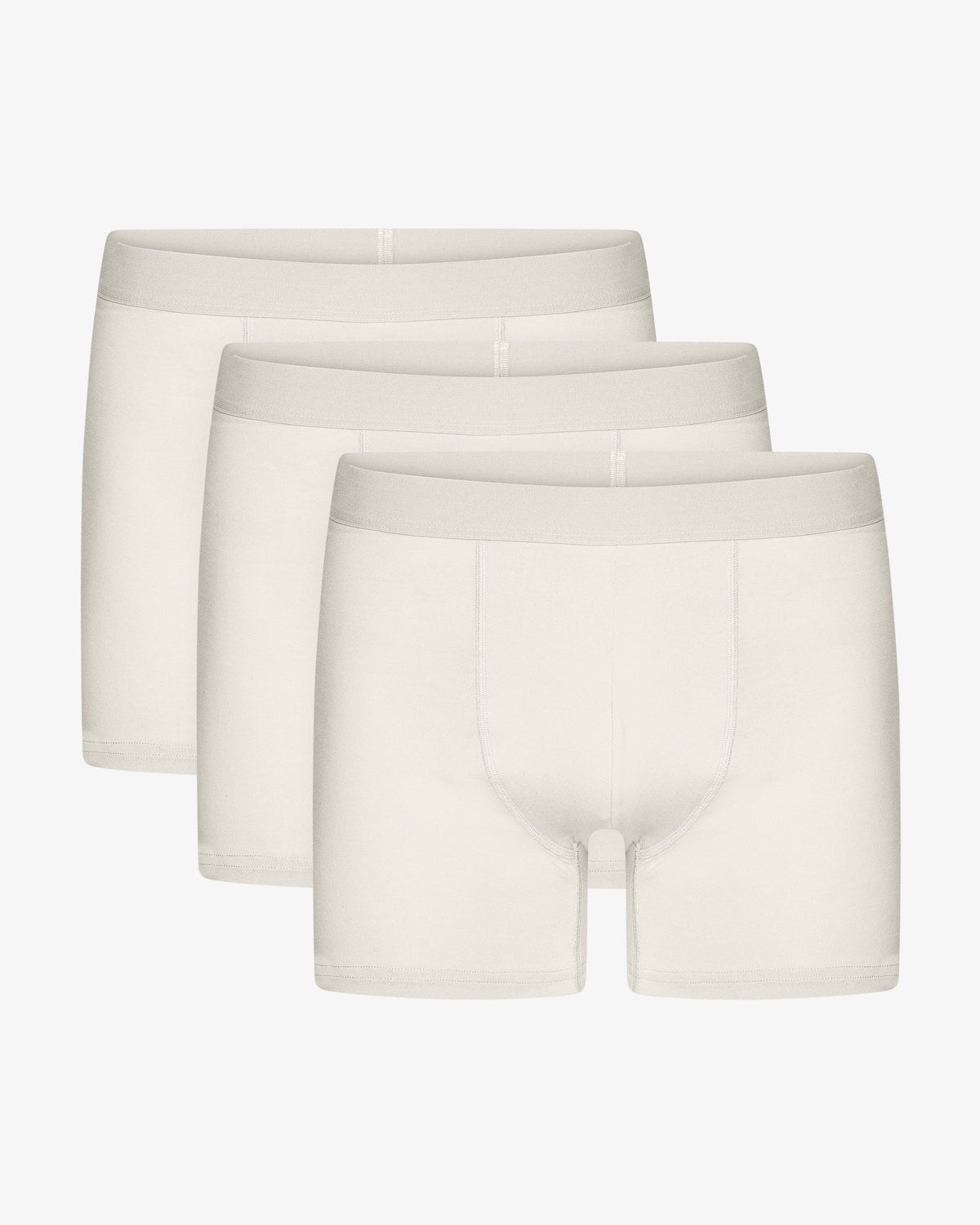 Men's Organic Cotton Boxer Briefs 3-Pack in Ivory White – view 1