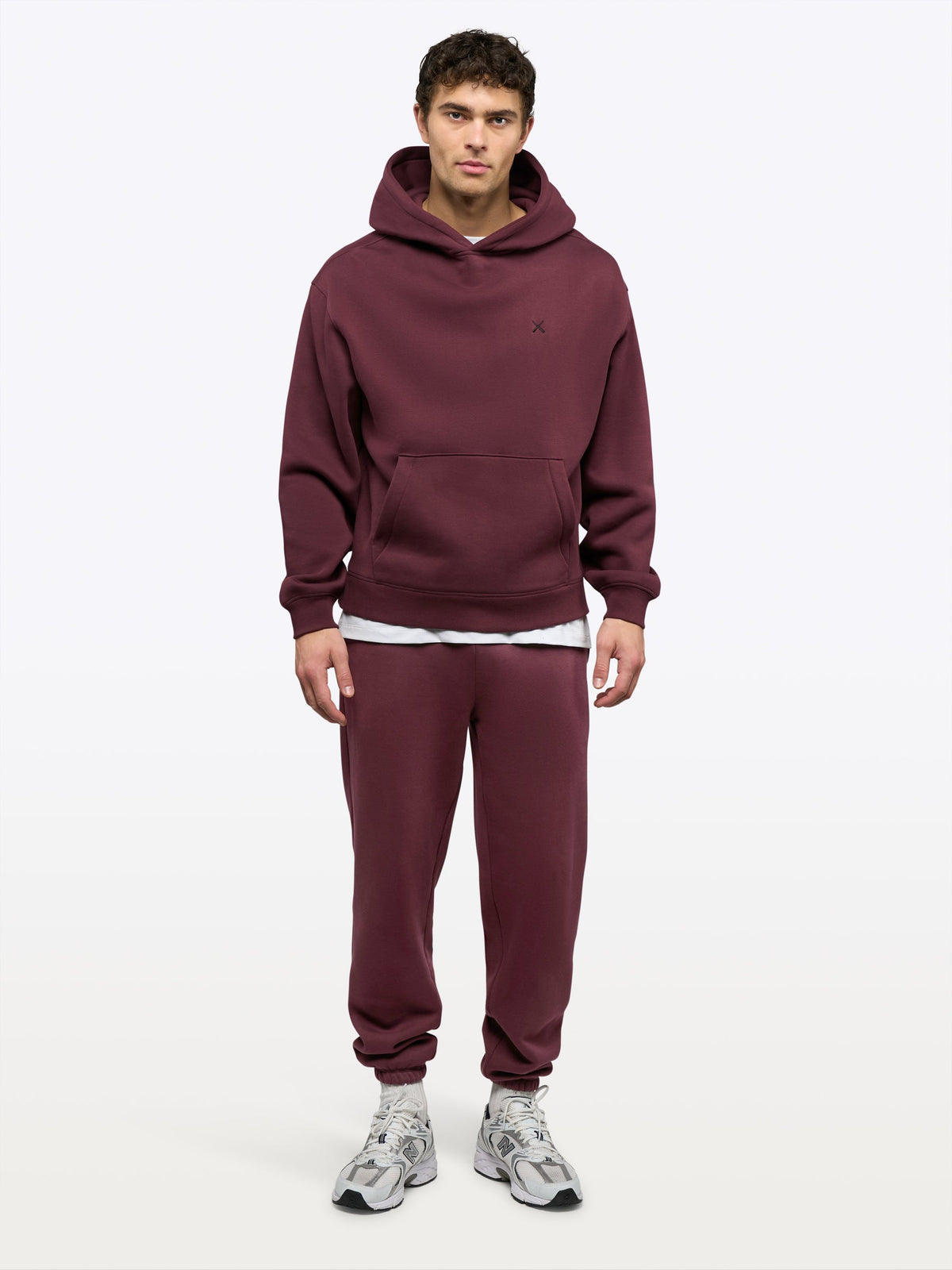 Divine Men's Heavyweight Fleece Sweatpants in Currant – view 5