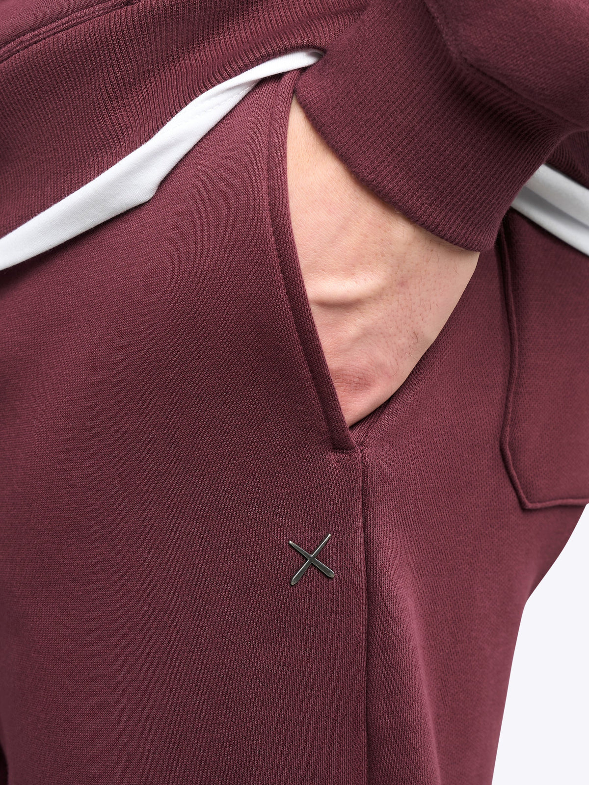 Divine Men's Heavyweight Fleece Sweatpants in Currant – view 6