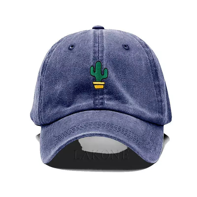 Cactus Men's Washed Cotton Baseball Cap – 100% Cotton, Washed Finish, Adjustable 56–62 cm Fit