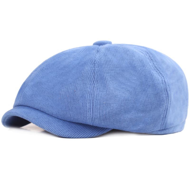 Carrick Men's Corduroy Newsboy Cap – 100% Cotton Corduroy, Adjustable 55–59 cm Fit, Four Colours – Blue – view 1