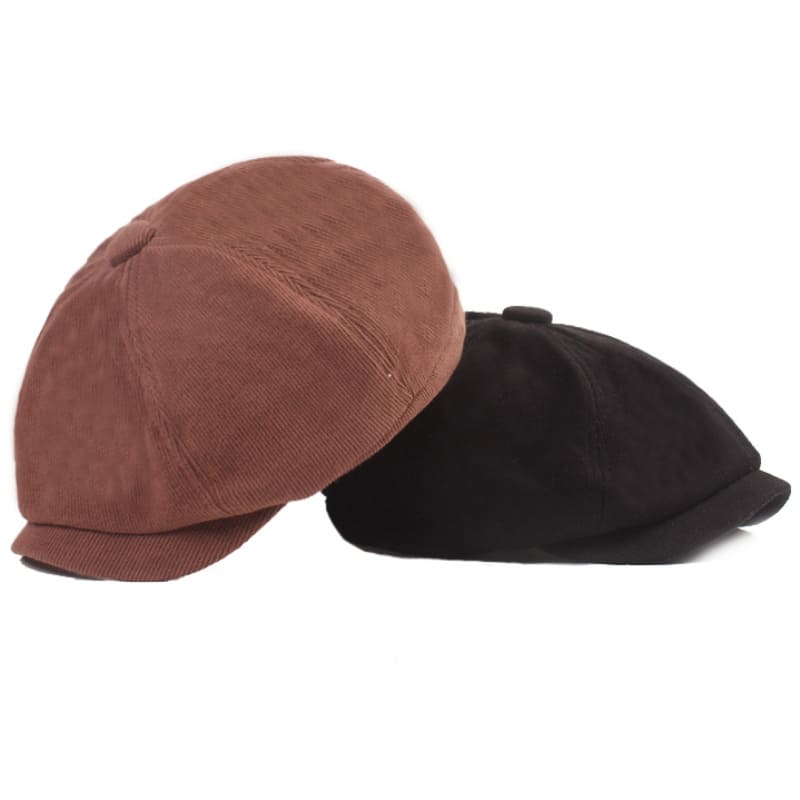 Carrick Men's Corduroy Newsboy Cap – 100% Cotton Corduroy, Adjustable 55–59 cm Fit, Four Colours