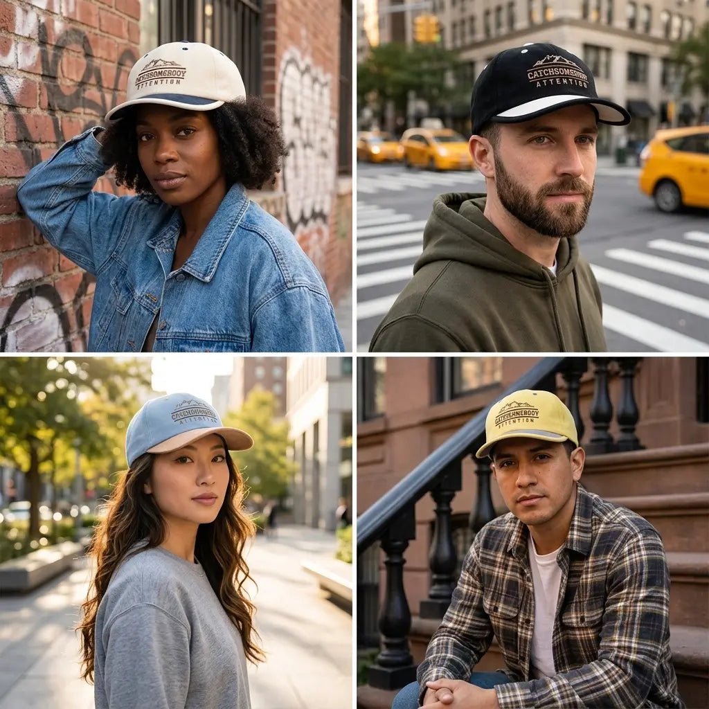 Catch Somebody Attention Men's Short Brim Baseball Cap – view 9