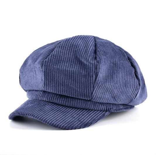 Chamberlain Men's Corduroy Newsboy Cap – 100% Cotton Corduroy, Short Peak, One Size for 55–58 cm