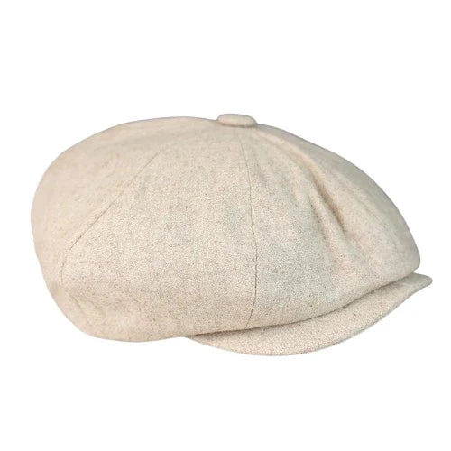 Charolais Men's Wool Blend Newsboy Cap – Wool and Acrylic, Two Sizes from 56 to 60 cm, Four Colours