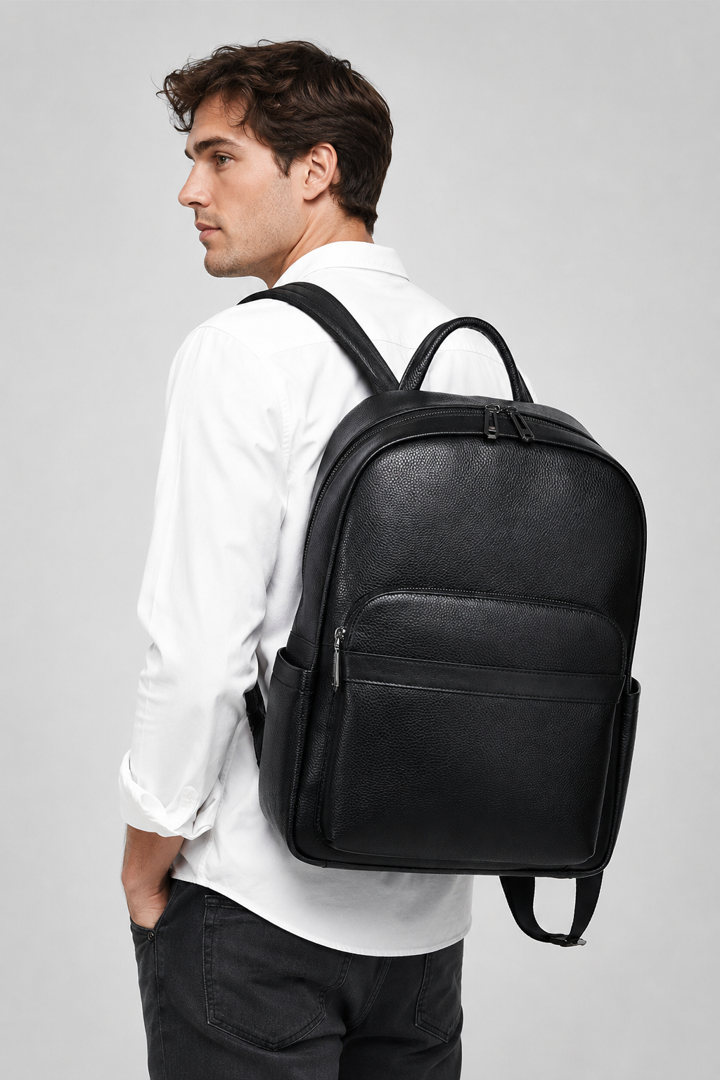 Leather Backpack Soft by SATRI & CO. – product view 5