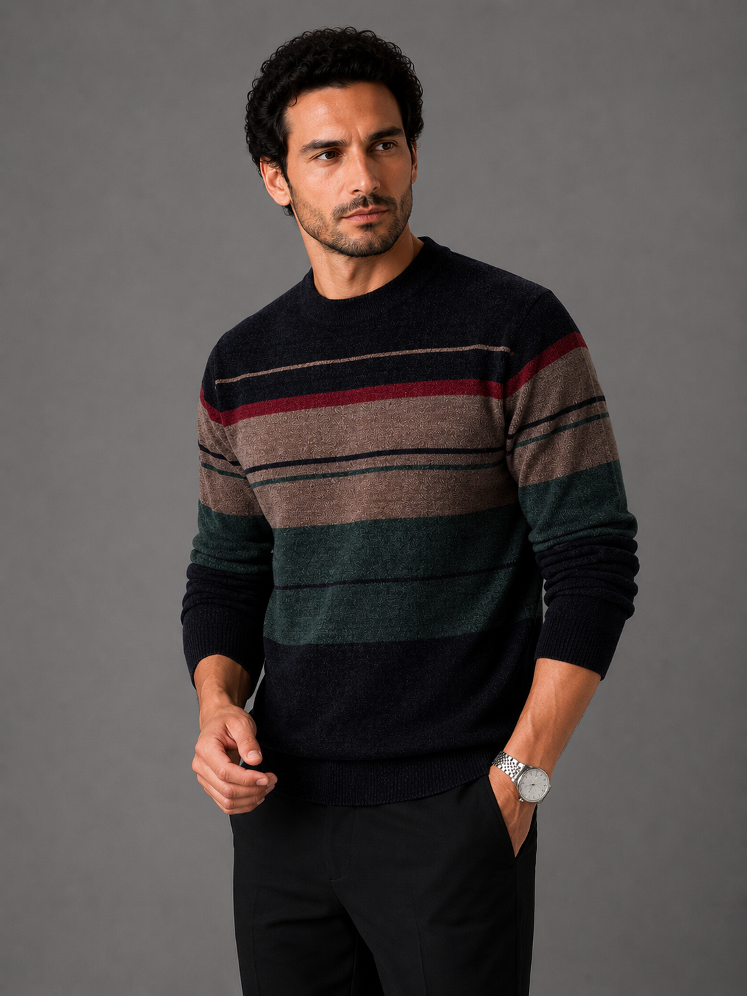 Men's Cotton Blend Knit Jumper – view 3