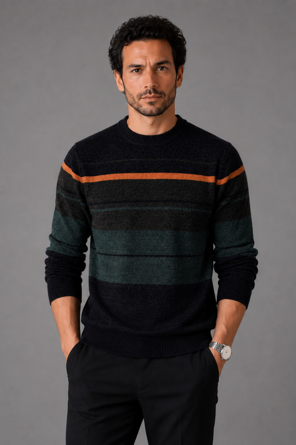 Men's Cotton Blend Knit Jumper – view 1