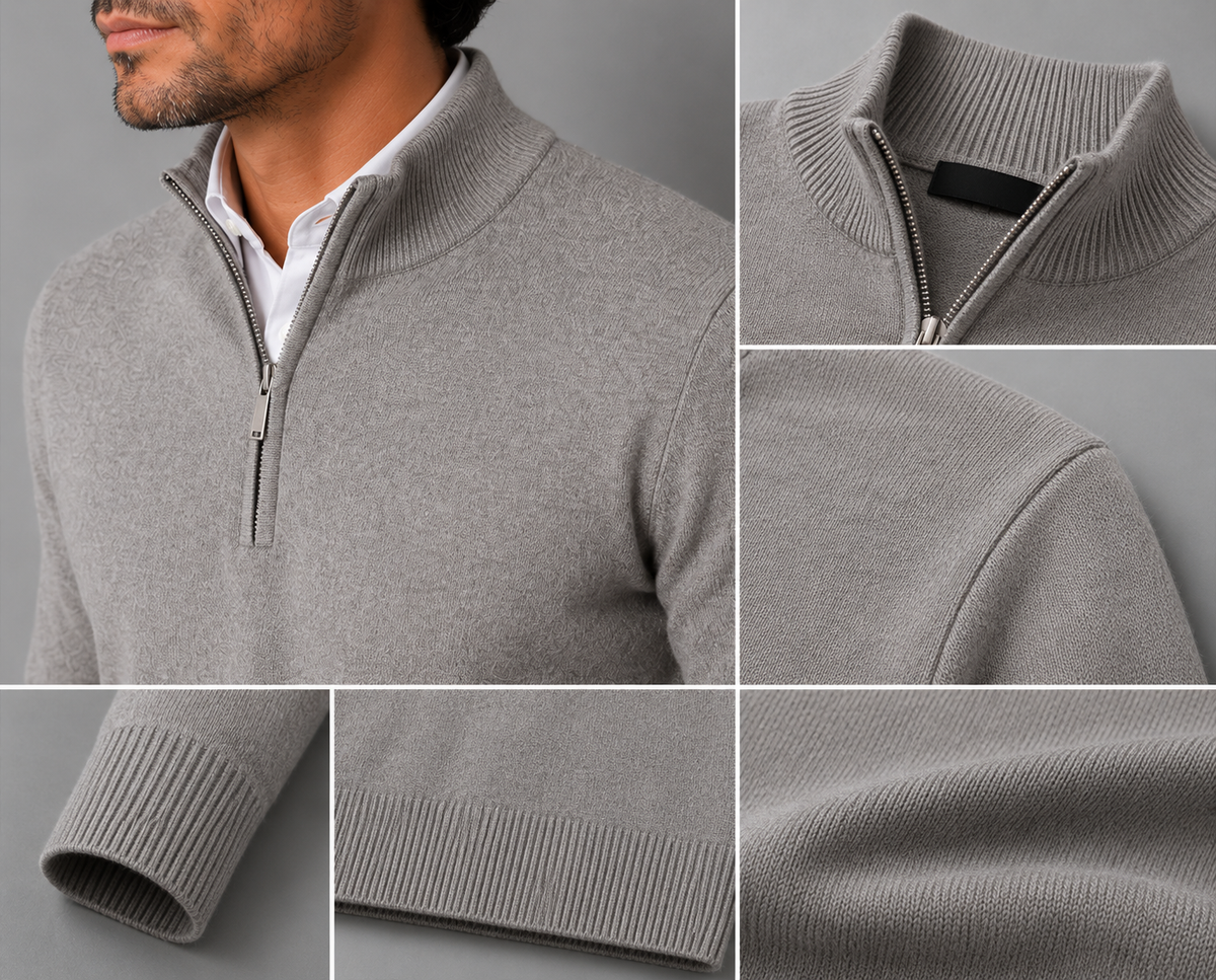 Riviera Men's Cotton Stretch Knit Jumper – view 14