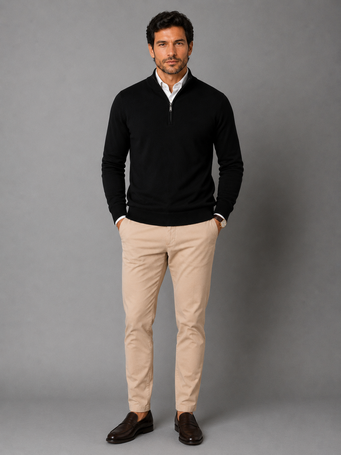 Riviera Men's Cotton Stretch Knit Jumper – view 25