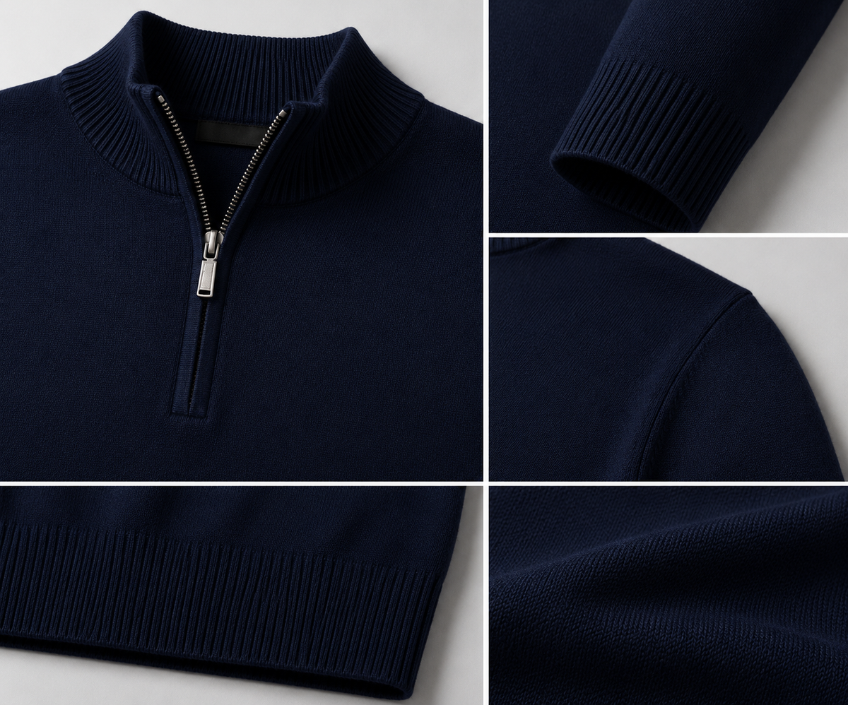 Riviera Men's Cotton Stretch Knit Jumper – view 10
