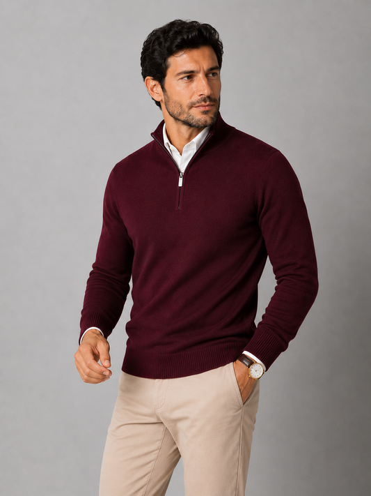 Riviera Men's Cotton Stretch Knit Jumper – view 20