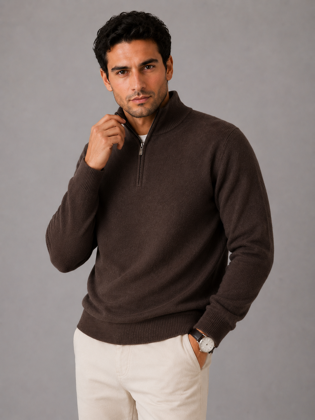 Turim Men's Cotton Stretch Knit Jumper – view 25