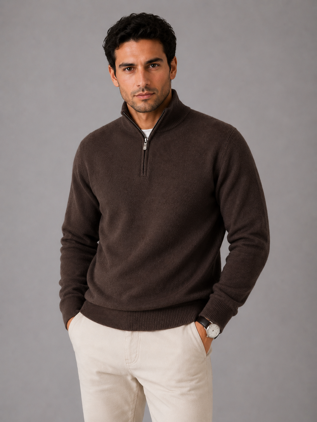 Turim Men's Cotton Stretch Knit Jumper – view 26