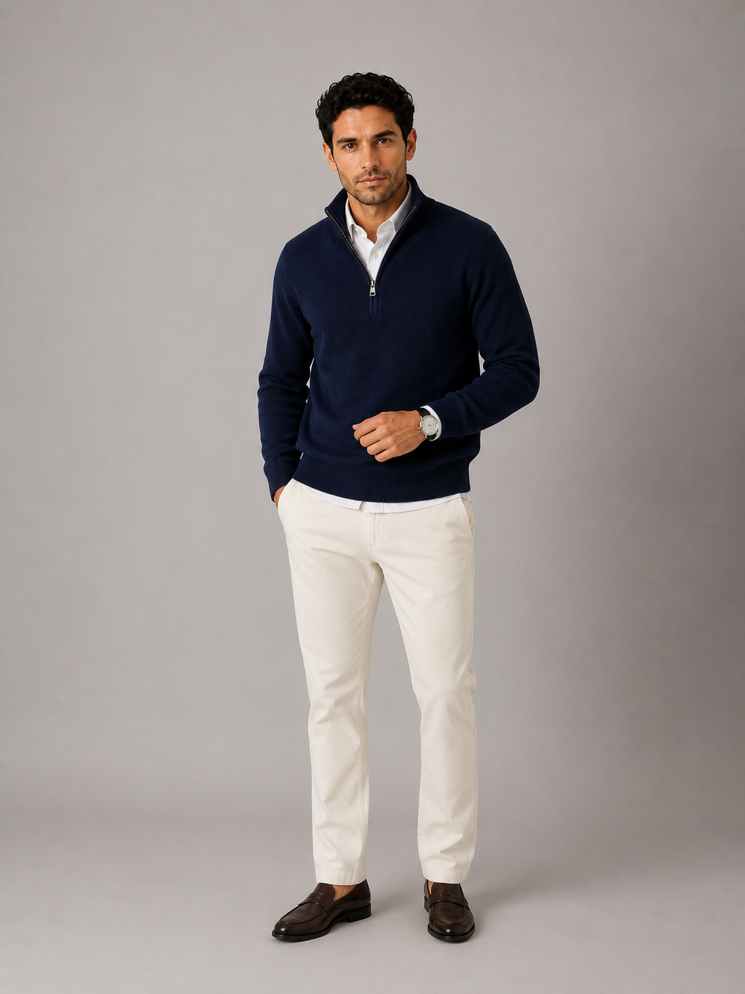 Turim Men's Cotton Stretch Knit Jumper – view 18