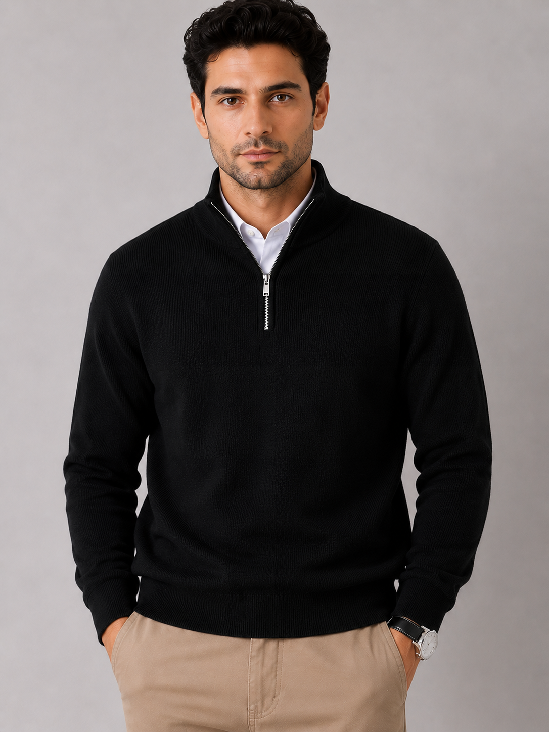 Turim Men's Cotton Stretch Knit Jumper – view 21