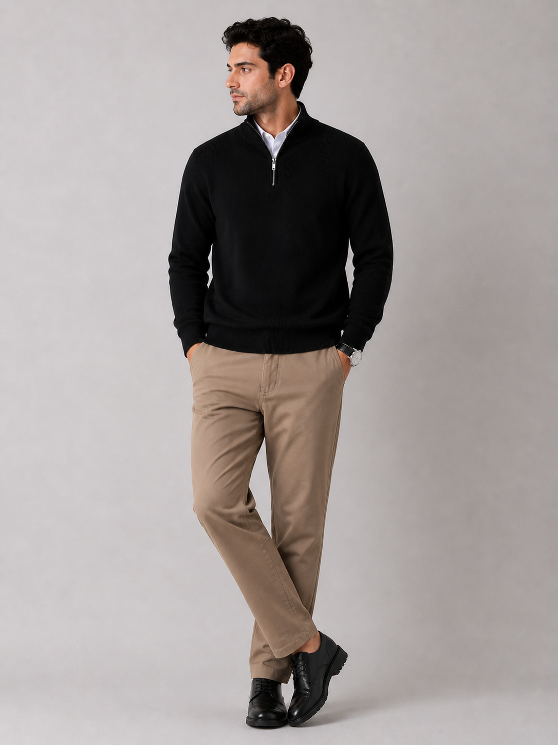 Turim Men's Cotton Stretch Knit Jumper – view 23