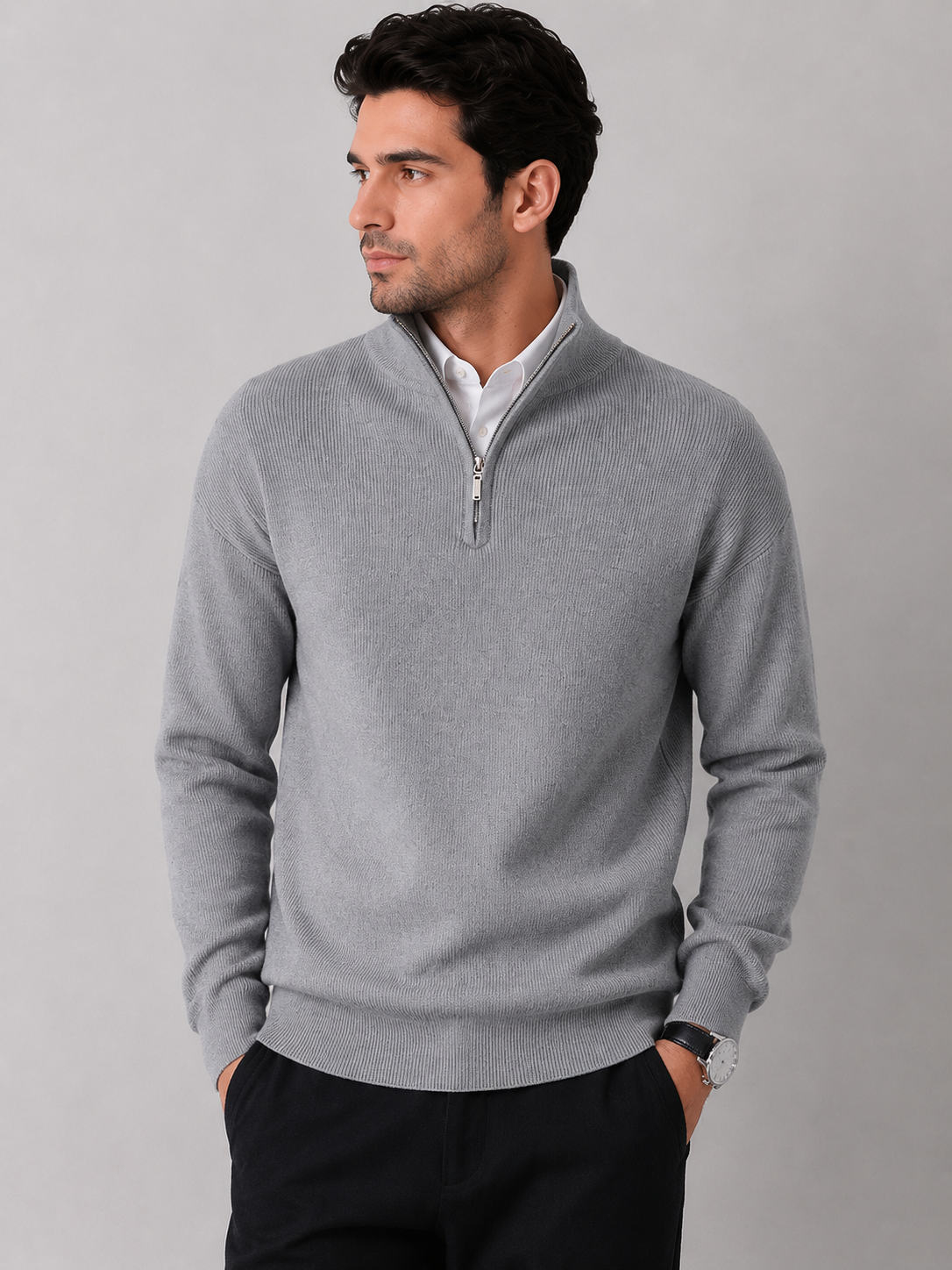 Turim Men's Cotton Stretch Knit Jumper – view 11