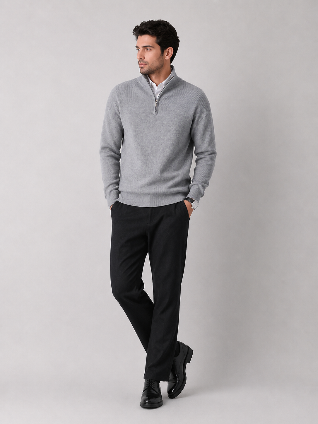 Turim Men's Cotton Stretch Knit Jumper – view 12