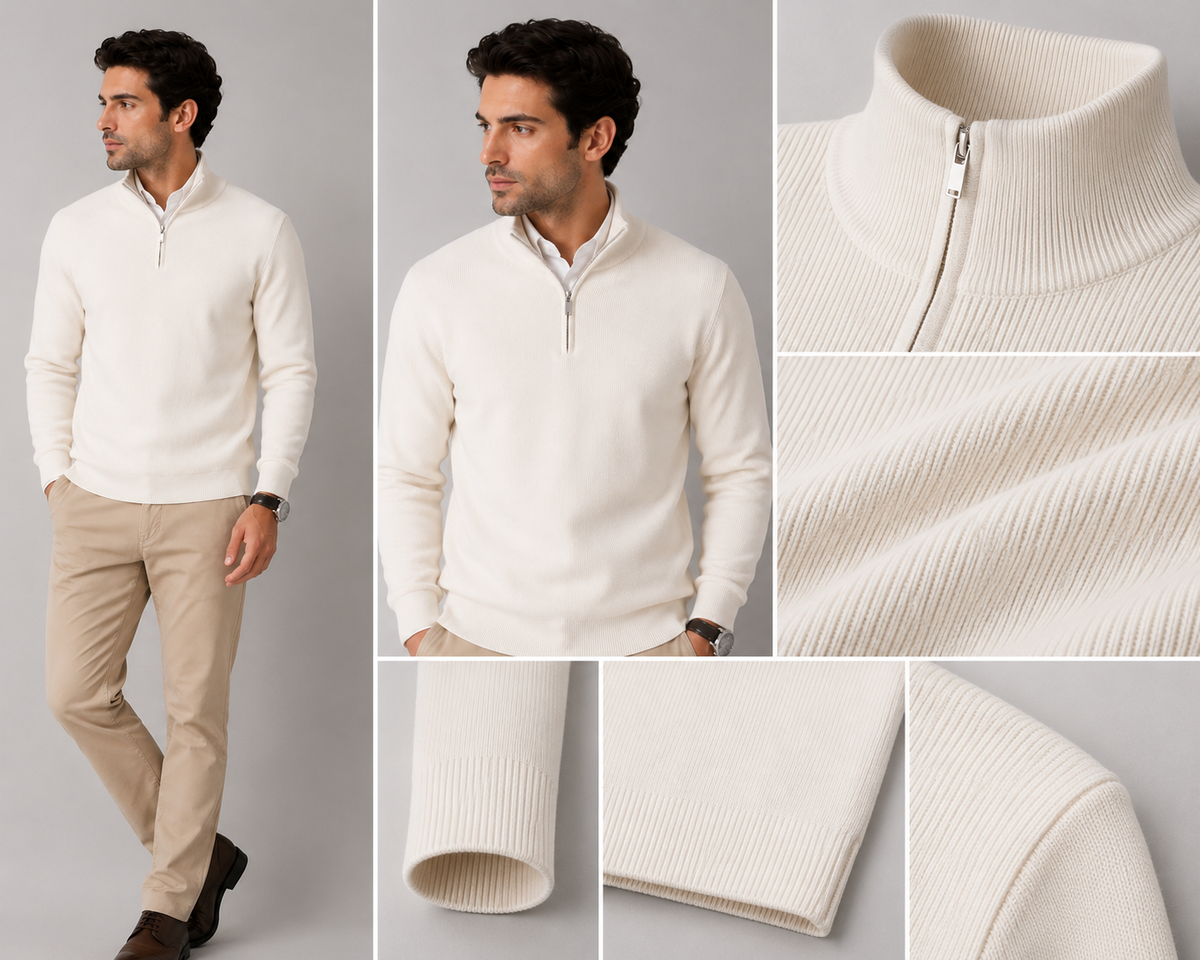 Turim Men's Cotton Stretch Knit Jumper – view 9