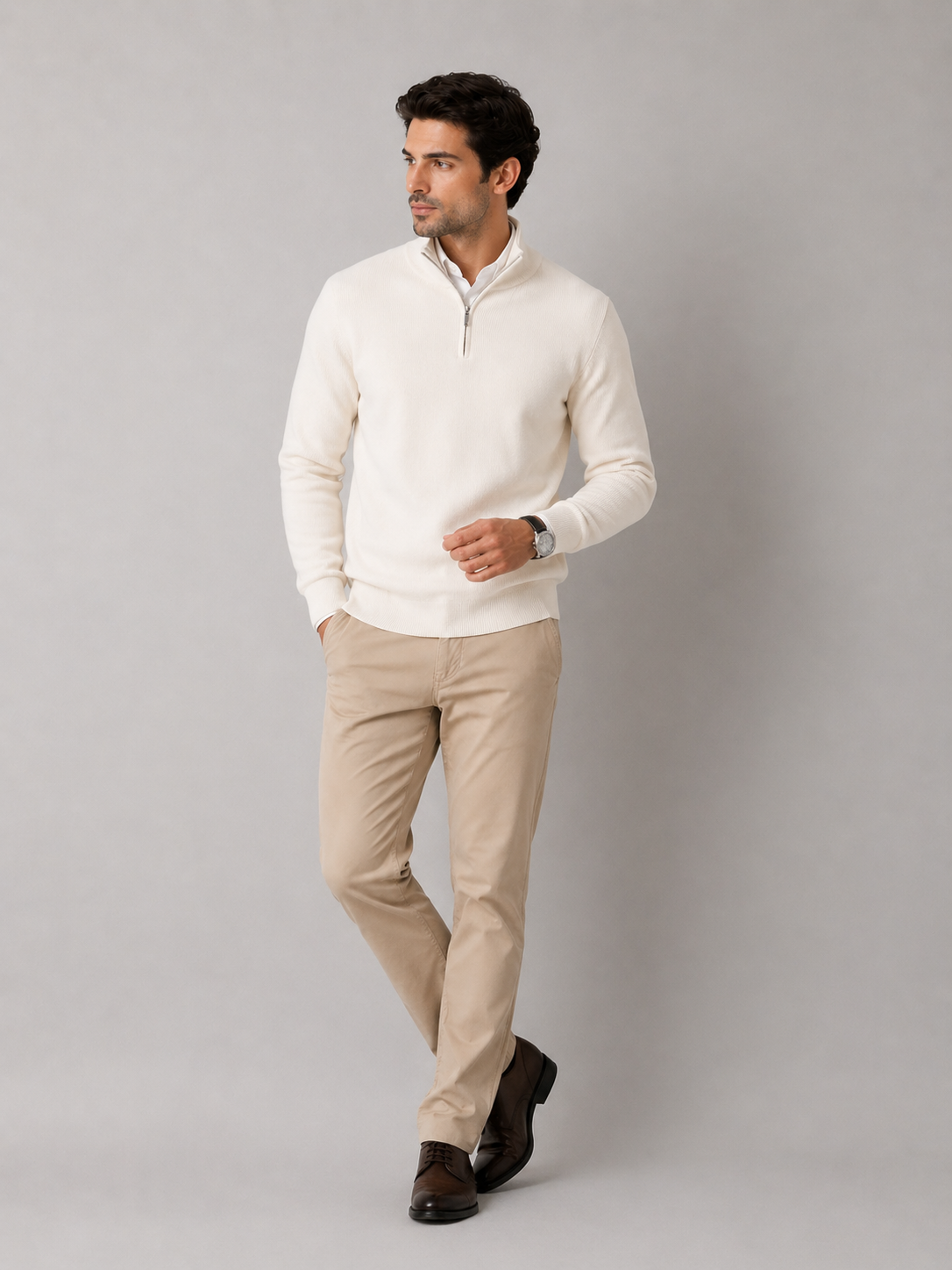 Turim Men's Cotton Stretch Knit Jumper – view 8