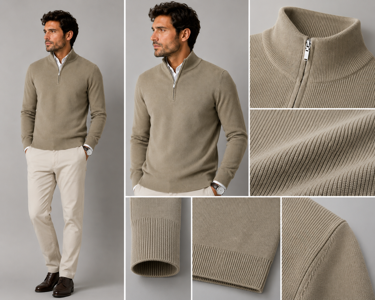 Turim Men's Cotton Stretch Knit Jumper – view 4