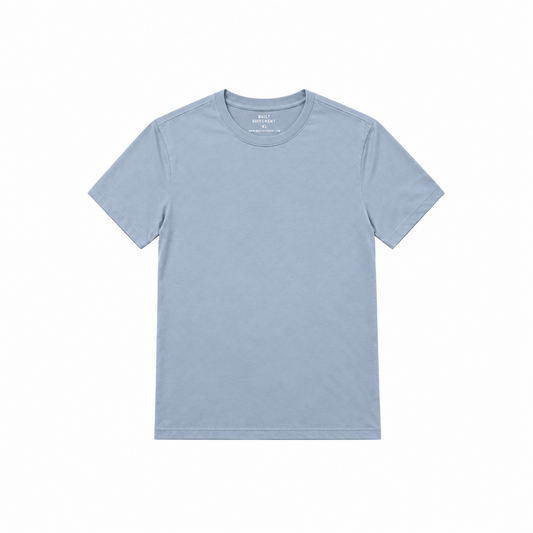 Men's Cotton Blend Crew Neck T-Shirt in Quarry – view 2