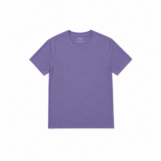 Men's Cotton Blend Crew Neck T-Shirt in Purple – view 2