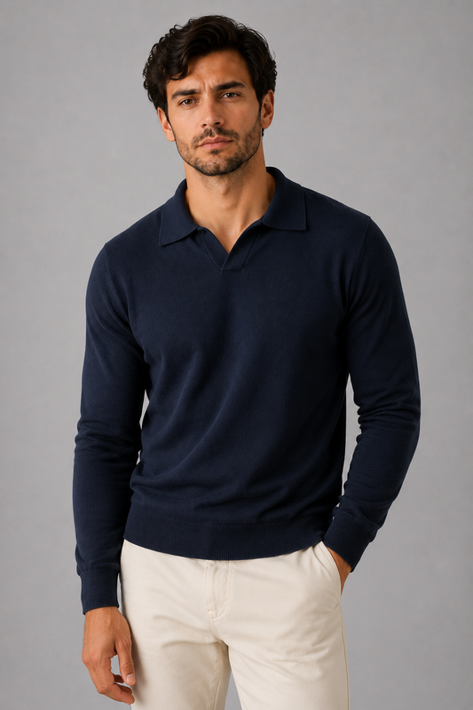 Sterling Men's Cotton Stretch Knit Jumper – view 8