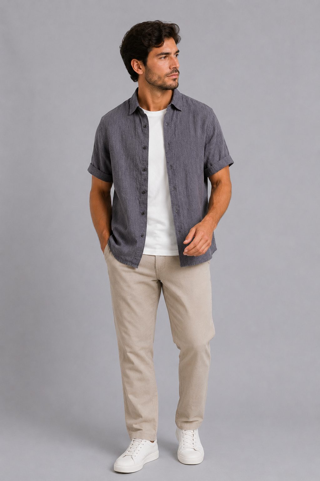 Kawi Men's Short Sleeve Linen Shirt – view 3