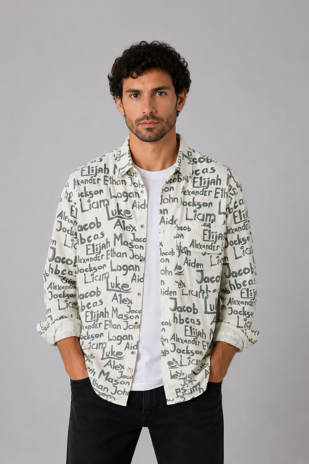 Satuba Men's Cotton Long Sleeve Shirt – view 1