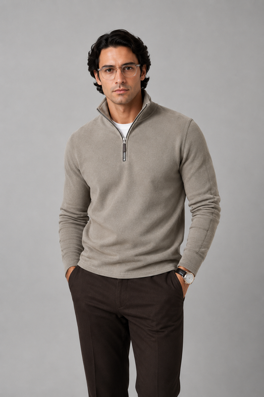 Ticken Men's Cotton and Wool Knit Jumper – view 1