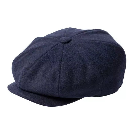 Chester Men's Classic Wool Newsboy Cap – Plain and Herringbone Weaves, Four Sizes from 57 to 63 cm