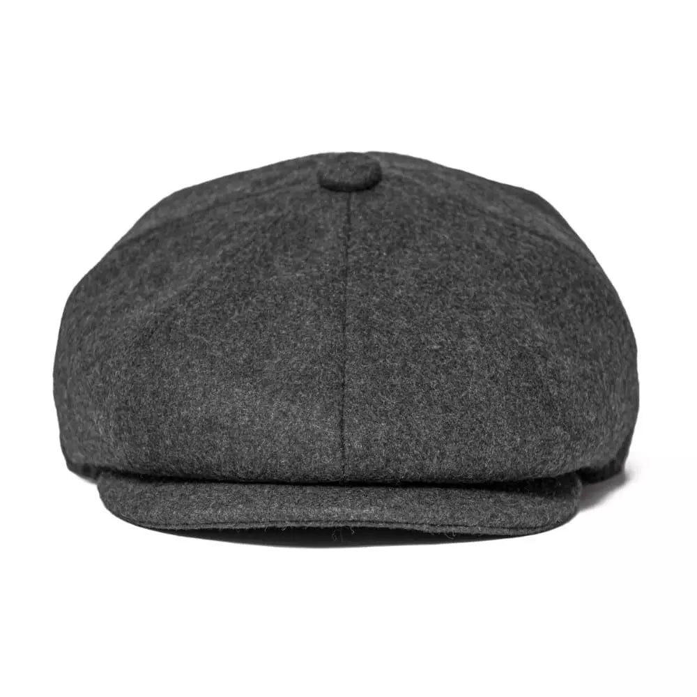 Chester Men's Classic Wool Newsboy Cap – Plain and Herringbone Weaves, Four Sizes from 57 to 63 cm