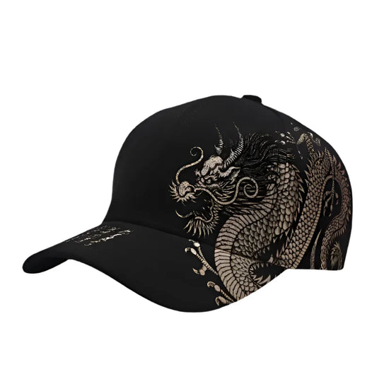 Chinese Dragon Men's Printed Cotton Baseball Cap – view 1