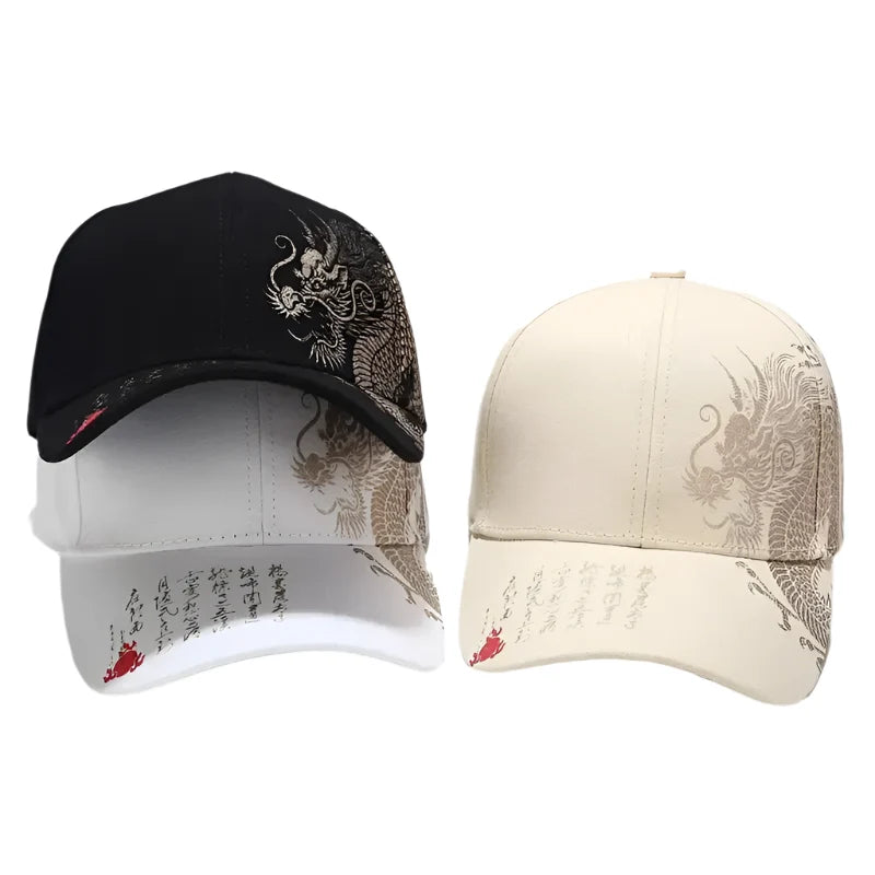 Chinese Dragon Men's Printed Cotton Baseball Cap – view 5