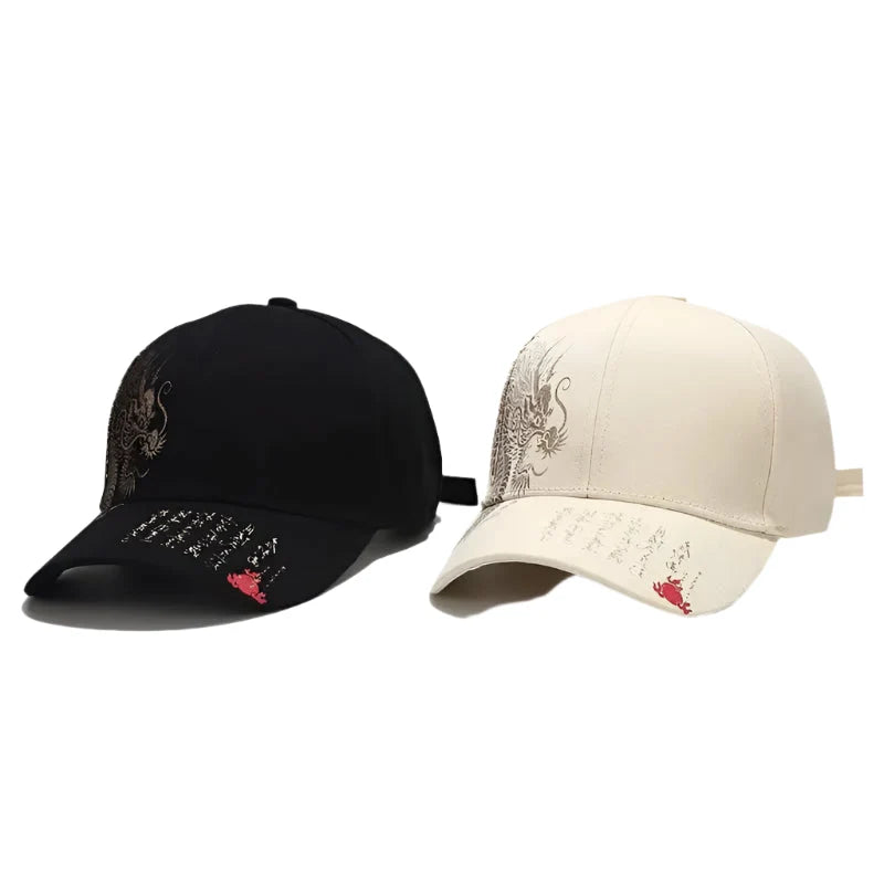 Chinese Dragon Men's Printed Cotton Baseball Cap – view 4
