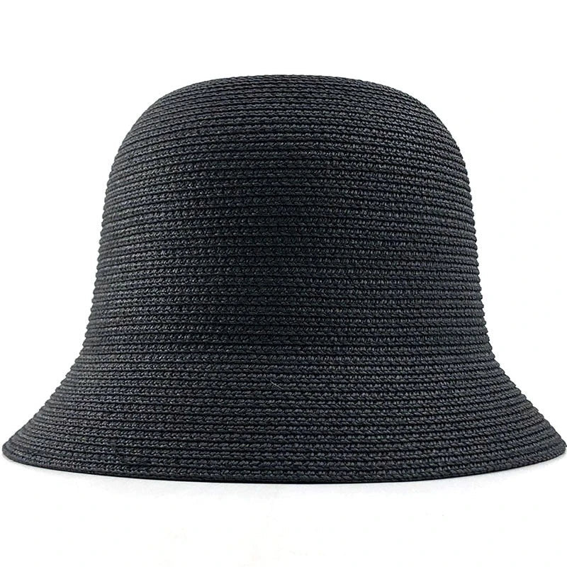 Copacabana Men's Straw Bucket Hat – 100% Straw, Breathable Summer Weave, Adjustable 54–59 cm Fit – Black – view 1