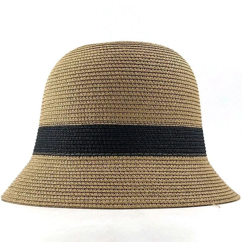 Copacabana Men's Straw Bucket Hat – 100% Straw, Breathable Summer Weave, Adjustable 54–59 cm Fit