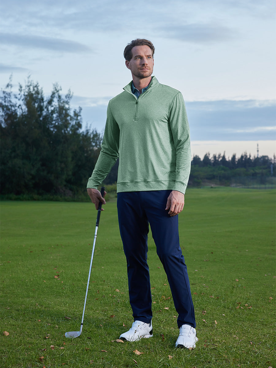 Men's Melange Quarter Zip Pullover – view 35