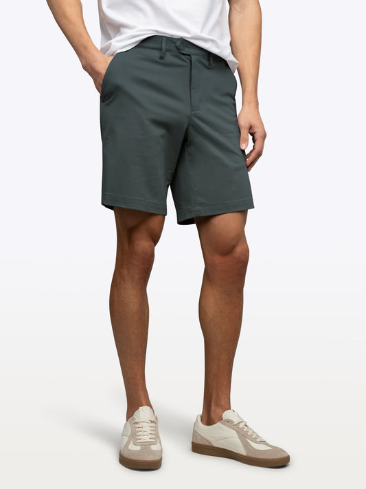 Men's Everyday Chino Shorts – Trouser-Style Button Closure, Hidden Zip Pocket, Classic Fit | Urban Chic