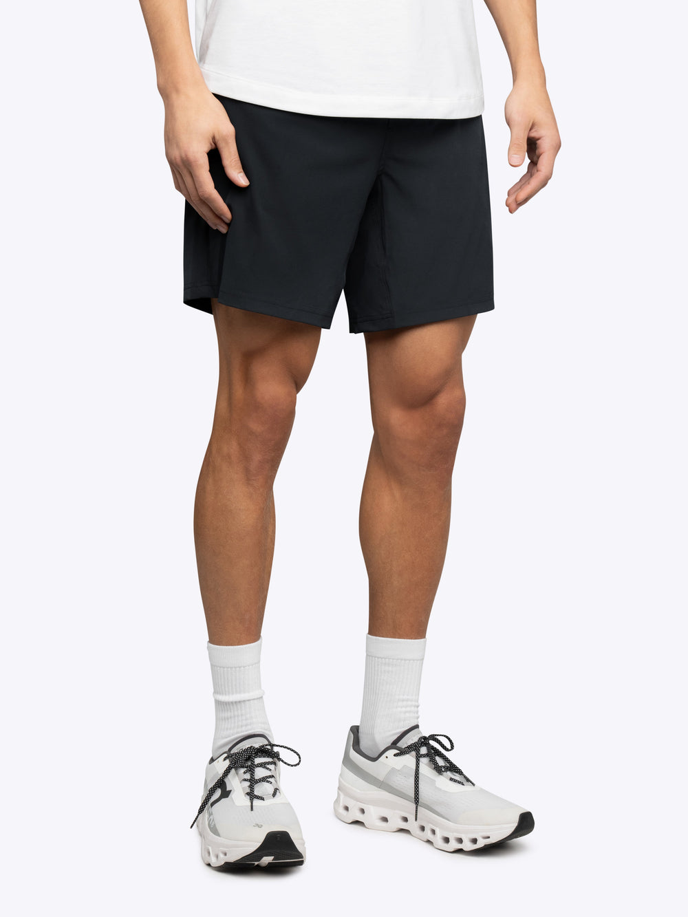 Men's 7-Inch Lined Active Shorts – Built-In Boxer Brief Liner, Lightweight Performance Fabric | Obsidian