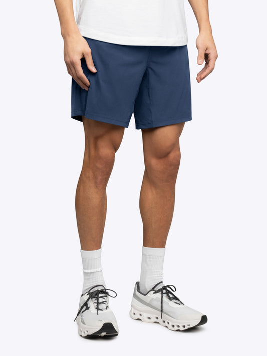 Men's 7 Inch Active Shorts – Unlined Breathable Performance Fabric, Classic Fit, Workout to Weekend | Iron Navy