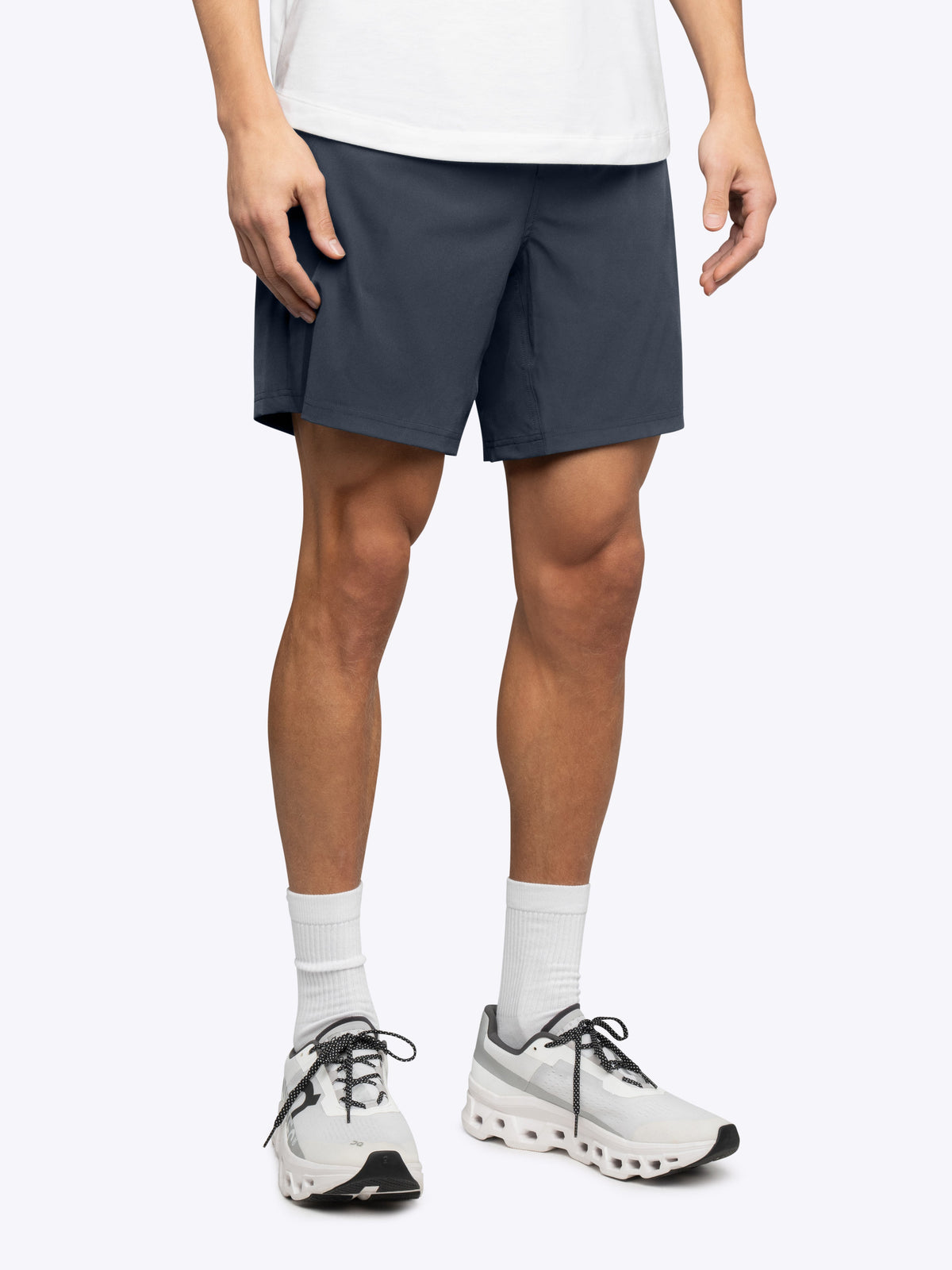 Men's 7 Inch Lined Training Shorts – Built-In Boxer Brief Liner, Breathable Fabric, Classic Fit | Iron Navy
