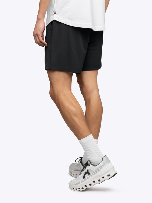 Men's 7 Inch Lined Training Shorts – Built-In Boxer Brief Liner, Breathable Fabric, Classic Fit | Black