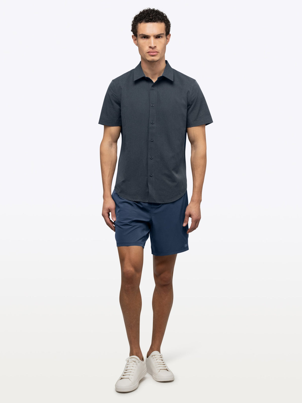 Men's 7 Inch Active Shorts – Unlined Breathable Performance Fabric, Classic Fit, Workout to Weekend | Iron Navy