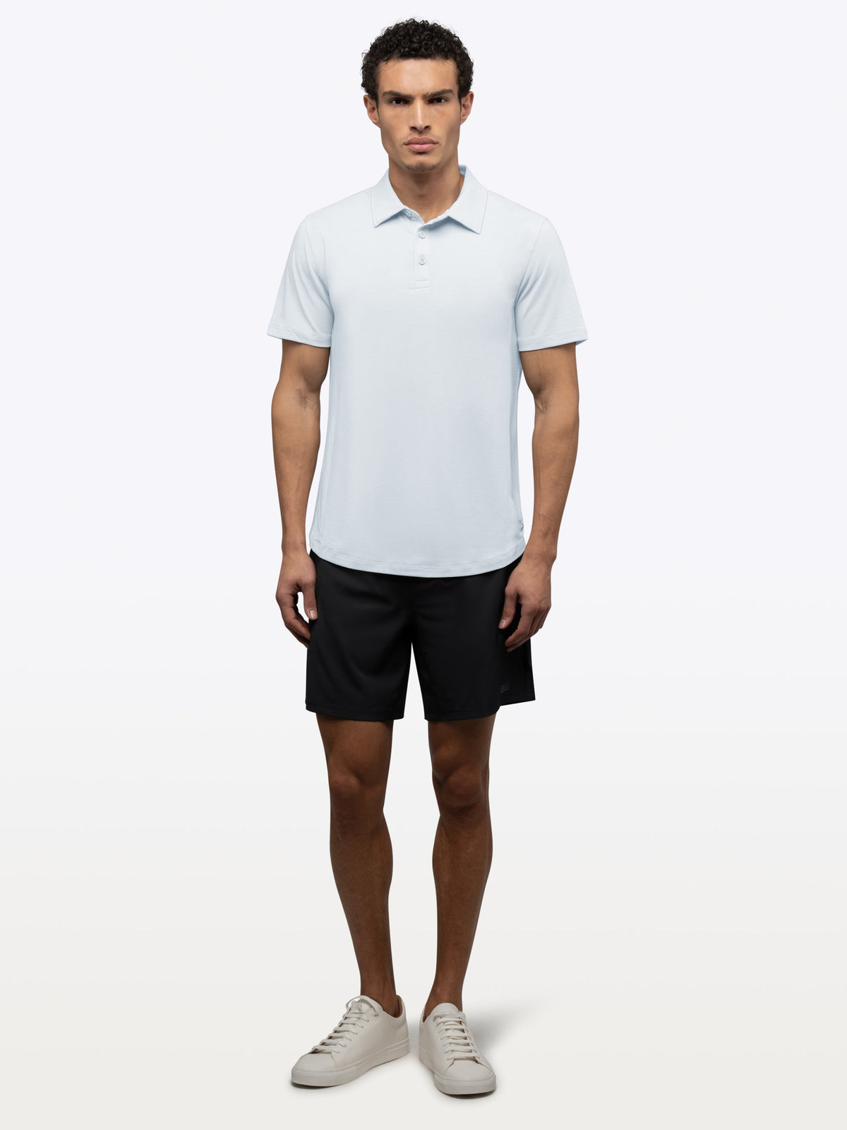 Men's Stretch Performance Polo Shirt in White – view 4